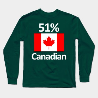 51% Canadian Funny Ancestry Family Canada Gift Long Sleeve T-Shirt